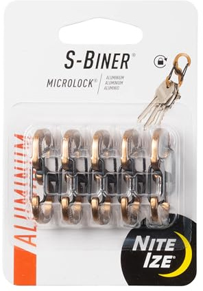 Nite Ize S-Biner MicroLock Aluminum - Secure Key Organizer for Everyday Use - Mini Twist-to-Lock Carabiners - Lightweight Aluminum Body - Heavy Duty - Convenient