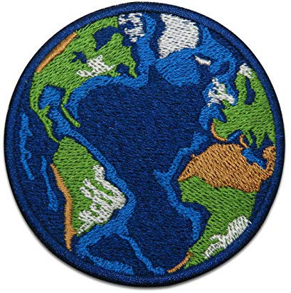 Finally Home Erde Weltkugel Patch zum Aufbügeln | Umwelt Klima Patches, Bügelflicken, Flicken, Aufnäher