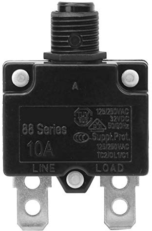 Lot de 5 disjoncteurs de compresseur d'air - Protection contre les surcharges électriques - Protection contre les surcharges - Interrupteur - Bouton poussoir (8A)
