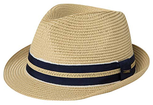 Comhats Summer Packable Panama Fedora Trilby Straw Hat 92551 Beige M