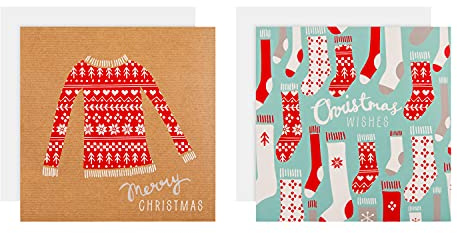 Hallmark Simply for You Collection Lot de 20 cartes de Noël en 2 designs contemporains