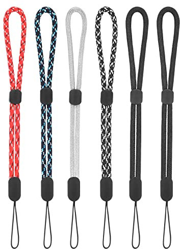 cobee Correa de muñeca de mano, 6 piezas de nailon ajustable correa de muñeca, coloridas correas de muñeca de mano para teléfono móvil, cámara, llaves, unidad flash USB, cartera (color)