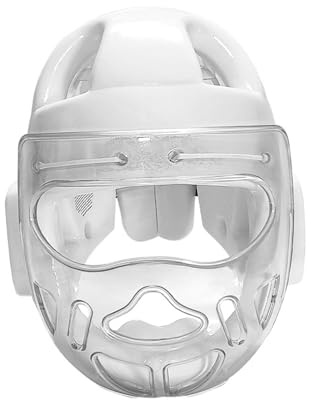 Perfeclan Casco de Boxeo, Casco de Karate, máscara Facial portátil Transpirable, protección de Cabeza, Casco de Boxeo para Deportes de Lucha de Taekwondo MMA, L