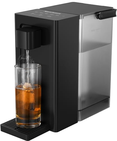 Narcissus D30 Instant Hot Water Dispenser Countertop for Rapid Heating & Dispense, Adjustable 5 Temp & 4 Water Volume Dispense, Removable 100 Ounce Capacity Water Tank with Carrying Handle, BPA Free