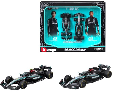 1:43 F1 Mercedes Amg W15 2024 Two Pack Hamilton and Russell