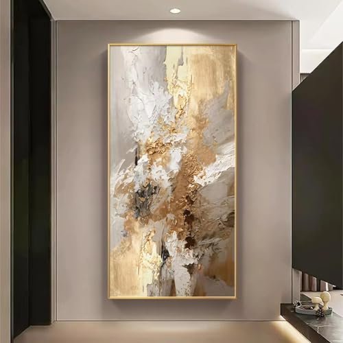Lienzo abstracto de lujo para pared elegante decoración para el hogar dormitorio sala de estar comedor sin marco decoración vertical para colgar 85x170cm/33x67in sin marco