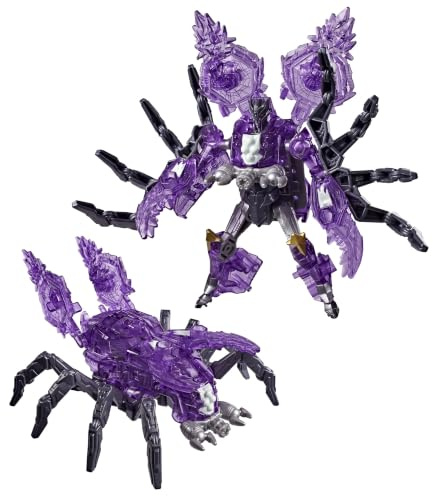 Transformers CYBERWORLD Airachnid Armoured Cyber Changers Energon Surge Action Figure | Quick Change to Spider Mode | Robot Toys for Kids 6+