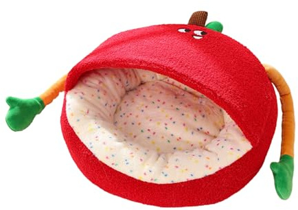 Cuccia per gatti – 800 g peluche coperta | semi chiuso gatto gatto casa – antiscivolo posto per dormire per gatti cuccioli interni soggiorno camera da balcone appartamento riposo confortevole