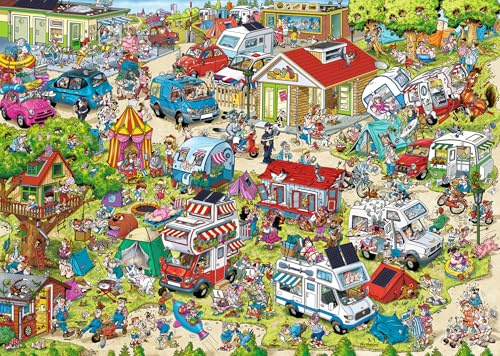 Ravensburger Ray's Comic Series The Campsite 1000 Piece Jigsaw Puzzles for Adults and Kids Age 12 Years Up