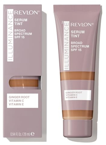 Revlon Illuminance Tinted Serum, Fondotinta in Siero Triplo Acido Ialuronico, Uniforma il Tono della Pelle, Illumina e Idrata per tutto il giorno, SPF 15, 505 Rich Sand, 28 ml