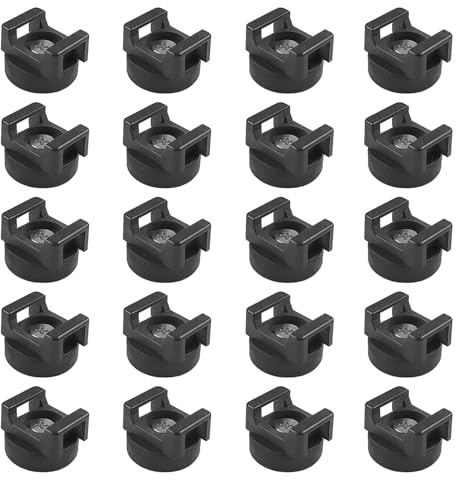 Clips Soporte de Cable, 20 Unidades, base de Bridas Magnéticas, Clips Organizadores de Cables Magnéticos, Soporte de Cable de Alambre Negro para Organización de Cables (1)