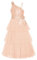 GRACE KARIN Robe de soirée pour Filles, Robes de mariée sans Manches en Tulle à Paillettes, Longue Robe à Fleurs pour Anniversaire, Or Rose, 10-12 Ans
