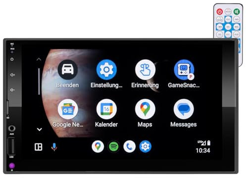 CREASONO 2 DIN Radio: 2-DIN-Autoradio mit Wireless Apple Carplay & Android Auto, 17,8cm, MP5 (Doppel Radio Android Auto, Autoradio 2DIN mit Carplay Navi, Freisprecheinrichtung)
