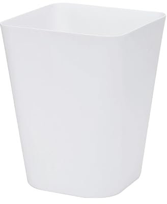 Sinoba 6102, cestino per la carta, in plastica, per la cameretta dei bambini, ufficio, cucina, altezza: 29 cm, 12 l, colore: bianco