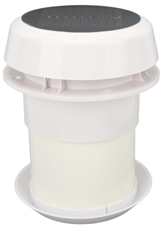 Ventilador de techo de RV de 12 V con ventilación silenciosa y rejilla de enfriamiento, con red protectora for autocaravanas, caravanas y campistas.,Ahorro de Energía