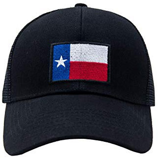 GEANBAYE Texas Hats Texas Lag Patch Baseball Cap Schwarz, Schwarz, M/L