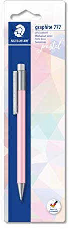 Staedtler Druckbleistift graphite 777 in Pastell-Farben, zum Schreiben, mit gummiertem Schaft und bruchhemmender Minenführung, hohe Qualität Made in Germany, 1 Stück auf Blisterkarte, 777 05BKPA