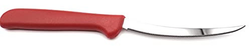 KIMERA Coltello Pomodoro lama Seghettata Inox 11 cm. - Ottimo per tagliare pomodoro e vegetali dalla buccia resistente e dalla polpa morbida. DOI LEONS Made in Italy