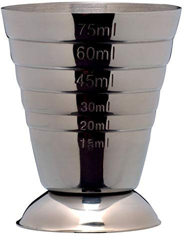 Piazza - Misurino Cocktail in Acciaio Inox, Dosatore Professionale per Attrezzatura Bar, Jigger Barman | Capacità 75ml