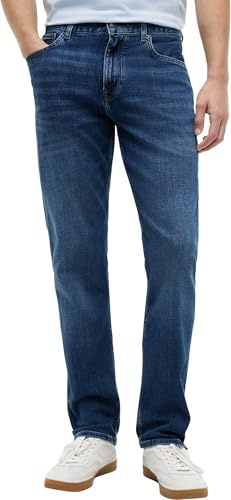 Tommy Hilfiger Denton Pantalon en Jean pour Homme Coupe Droite, Denim (Bleu foncé), 32W / 32L