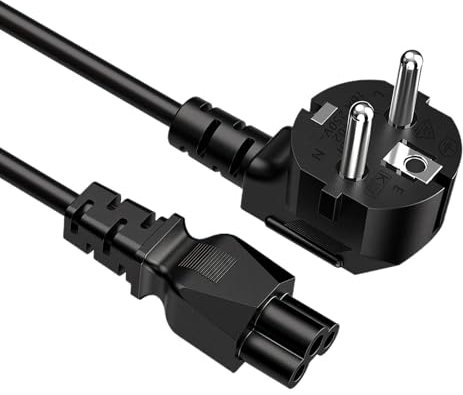 1.5m Cable Alimentación para Portátil HP Lenovo DELL LG ASUS Acer Toshiba Sony TV LG Samsung Monitor Laptop Notebook Escáneres de Impresora Cable Alimentacion PC Clover C5 Enchufe
