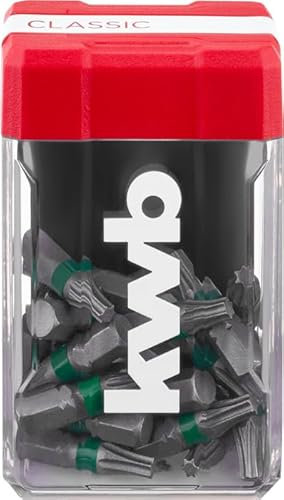 kwb Mini-Case Bit-Set T20, 25-tlg. (Aufbewahrungsbox, Spenderdeckel, 25x Bits, S2-Stahl, C 6.3-Schaft, Farbring)