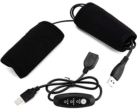 Heated Grips Motorcycle Heated Grips With USB Electric Handlebar Grips For 20-30mm Handle Motorcycle Bike