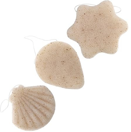 minkissy 3 Stück Gesichtsreinigungsschwämme Aus Konjak Natürlicher Make up Entferner Sanftes Peeling Hautfreundliches Anti Pilling Material Für Empfindliche Haut Wiederverwendbares Reinigungstool