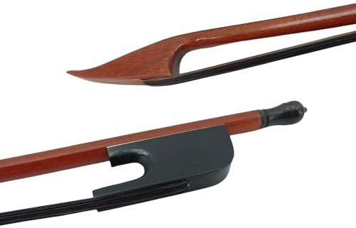 YoungMonic Cello Bow 4/4 Baroque Styled Crafted From Ebony Wood Frog Brazilwood Stick Featuring A Robust and Straight Design