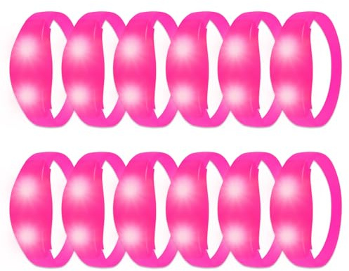 YOFOBU 12 braccialetti luminosi a LED attivati dal suono, braccialetto con luce lampeggiante per Capodanno, forniture per feste di Natale, bomboniere, regalo di compleanno, carnevale, concerti, eventi