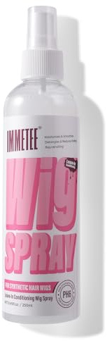 immetee Leave-In Spray Per Parrucche, Balsamo Per Capelli Per Parrucche,Spray Districante E Facile Da Pettinare, Dona Lucentezza E Freschezza, 250 ml/8,45 oz (Ph6 per Parrucche Sintetiche)