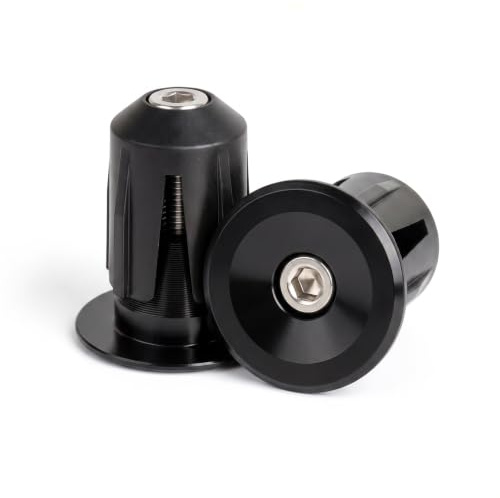 PBAFTY 1 Paire de Bouchon de Cintre Velo, Embout de Guidon Universel pour VTT et Velo de Route, Capuchon de Guidoline pour Diamètre Intérieur 15-23,5mm, Noir