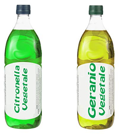 STI Olio Vegetale al Geranio Liquido per torce Lampada Anti zanzare 5 Litri