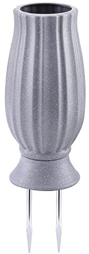 Bocola Cemetery Vase for Grave Decorations with Metal Spike Headstones Flower Holder for Atificial Flowers Fake Floral Outdoor Tombstone Markers memorials Sympathy for Loss of Loved Ones
