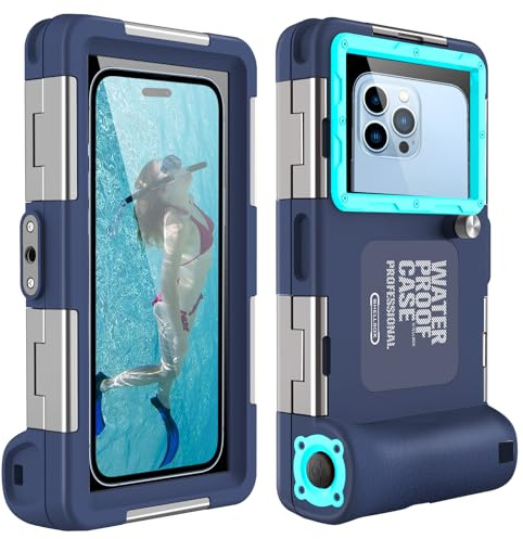 MKERED Waterproof Phone Case Underwater Phone Pouch 15m Case with Lanyard for Swimming Snorkeling Raining Dustproof for iPhone 17 17 Pro 17 Air 16 15 14 17 pro max Samsung S24 S23 S22 Ultra A55 A35