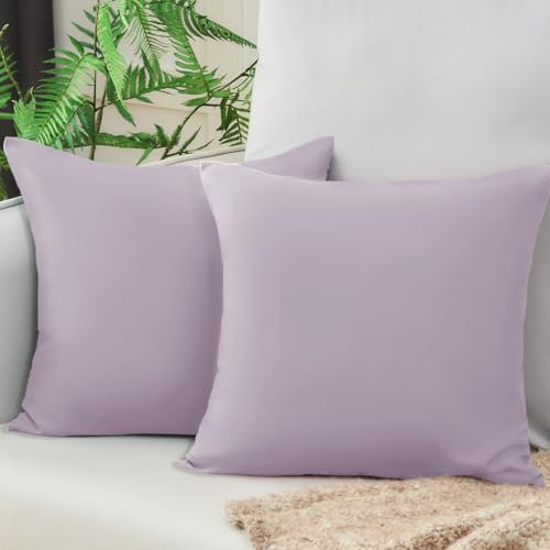 Vielit Sofa Kissenbezug 50x50 Violet Weich Kopfkissenbezug 50x50 2er Set Mikrofaser Kissenbezüge 50x50 Kissenhülle Für Kissen 50x50cm Öko-Zertifikat Resistent Hypoallergen