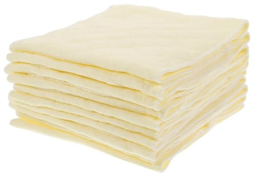 Vaguelly 10pezzi Inserto Per Pannolini Cotone Lavabile Per Ragazzo Ragazza Fodera Morbida e Riutilizzabile Per Pannolini Design Tre Strati Per Massima Assorbenza e Comfort