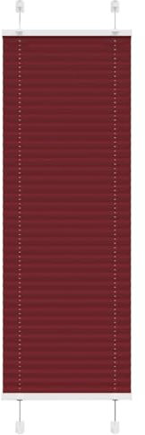 vidaXL Plissee Bordeauxrot 50x100 cm Stoffbreite 49,4 cm Polyester, Faltrollo, Klemmfix, Plisseerollo, Jalousie, Rollo, Plisseerollo für Fenster