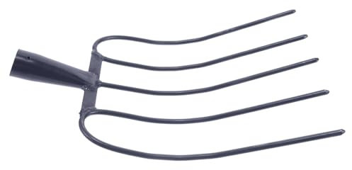 Kisangel Attrezzo Agricolo Per Letame e Forcone Versatile Per Esterni, Strumento Portatile Per Rimozione Letame Bovino e Manutenzione Aree Erbose Rurali, Resistente e Di Qualità