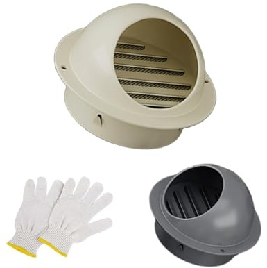 Sombrerete Chimenea 150,Rejilla de Ventilación,Tapa de Chimenea,Para Tubos de Estufa,Tubo de Ventilación a Prueba de Ratas,Antipajaros Cubierta Lluvia,Negro/Gris Pistola(Cream White,150mm/5.9in)