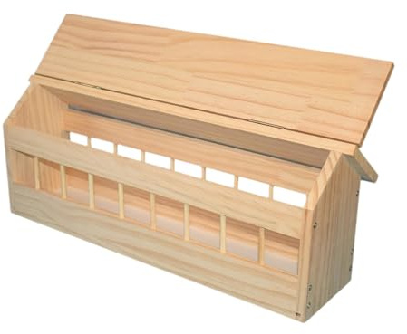 FytStycale Mangeoire pour Pigeons Trogne en Bois pour Oiseaux Bol d'alimentation pour Volaille Récipient pour Nourriture de Poules et Distributeur pour Chèvres F, M