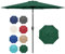 Simple Deluxe Parasol pour table de marché d'extérieur avec boutons d'inclinaison, manivelle et 8 baleines robustes pour jardin, terrasse, pelouse, arrière-cour et piscine, vert 2,74 m