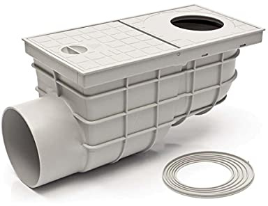 Dachrinnenablauf waagerechter Abgang Regensinkkasten Regenrohrablauf Sinkkasten