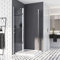 Eckeinstieg 80x120 cm Duschkabine Dusche Falttür Duschwand Duschabtrennung NANO Glas ESG-Sicherheitsglas - Duschabtrennung Höhe 185cm