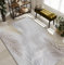 the carpet Mila - moderner Kurzflor Teppich, Wohnzimmer, Schlafzimmer, Eleganter Glanz, Glanzfaser, Hoch-Tief Effekt, Feder, Grau, 80 x 150 cm