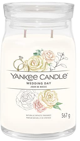 Yankee Candle Signature Candela Profumata, Giorno Del Matrimonio in Giara Grande, Candele di Miscela di Cera di Soia Lunga Durata, Regalo per le Donne