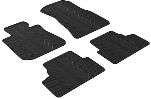 Gledring Satz Gummimatten kompatibel mit BMW i4 (G26) 2021- (T Profil 4-teilig + Montage-clips), Schwarz