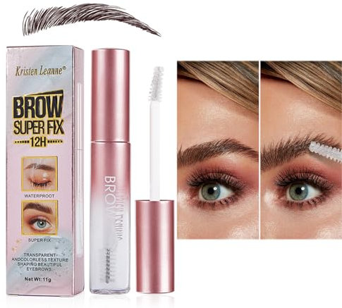 3D Augenbrauen Gel Clear, Brow Styling, Clear Augenbrauen, Eyebrow Sculpt Gel, Wasserdichte, Smudge Proof for Natural Brows, Lang anhaltende Pflegeformel, Vegan & Tierversuchsfrei