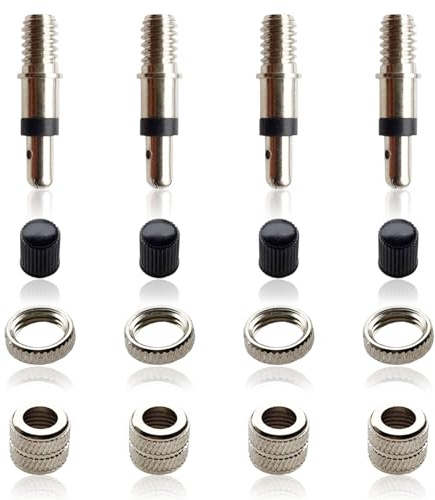 Fahrrad-Ventil-Ersatz-Kit, Fahrrad-Ventil-Ersatz-Kit, Ventil-Ersatz mit Dichtung, Ventilmutter, Ventildeckel, Fahrrad-Ersatzzubehör Ersatzteile