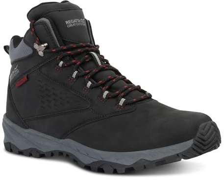 Regatta Amble Boots för män vattenavvisande, Svart Rio Röd, 40 EU